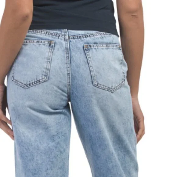 NEW  FLYING ANGEL womens High Rise Jeans light wash 253 - Picture 4 of 6